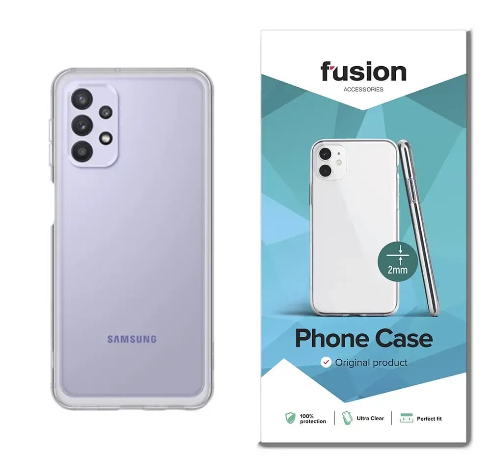 Fusion Ultra Clear 2mm telefoniümbris Samsung Galaxy A32 4G, läbipaistev