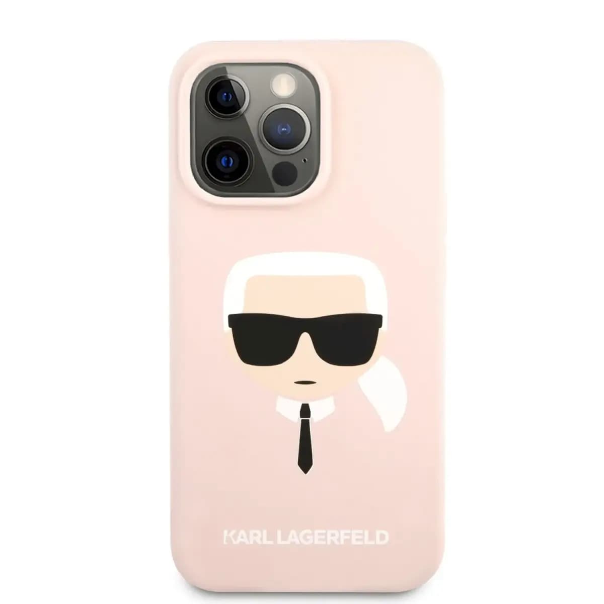 Чехол Karl Lagerfeld KLHCP13LSLKHP Liquid Silicone Karl Head для iPhone 13 Pro