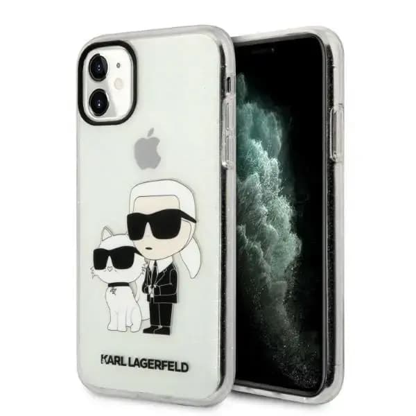 Karl Lagerfeld IML Glitter Karl And Choupette NFT telefoniümbris iPhone 11