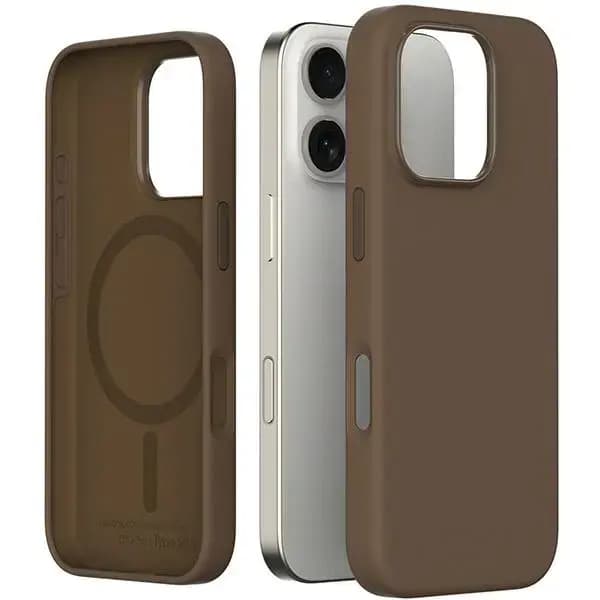Araree Typoskin M phone case for iPhone 16 Pro, brown