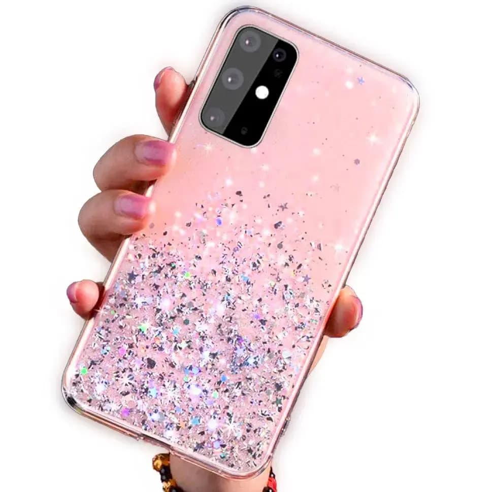 Fusion Glue Glitter telefoniümbris iPhone 12 Pro Max, roosa