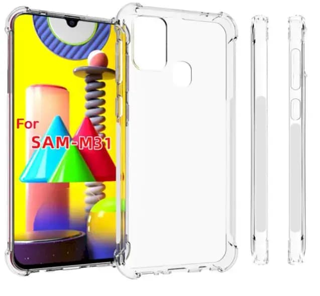 Fusion Anti Shock 0.5 mm telefoniümbris Samsung Galaxy M31s, läbipaistev