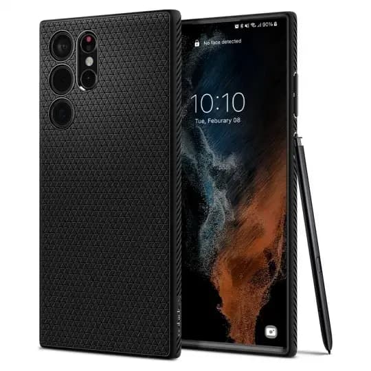 SPIGEN Liquid Air phone case for Samsung Galaxy S22 Ultra, black
