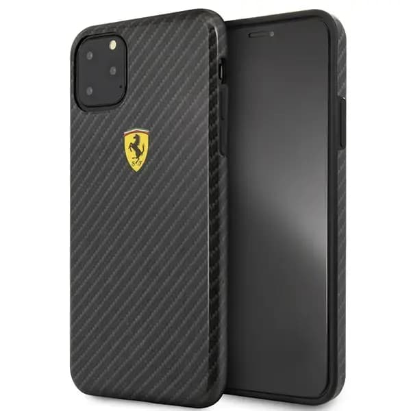 Ferrari FESPCHCN65CBBK Silicone phone case for iPhone 11 Pro Max, black