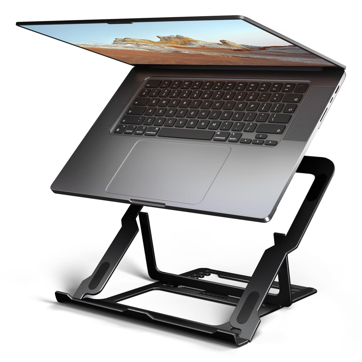 AXAGON STND-LAB alumiinium sülearvuti alus 10-17.3" must