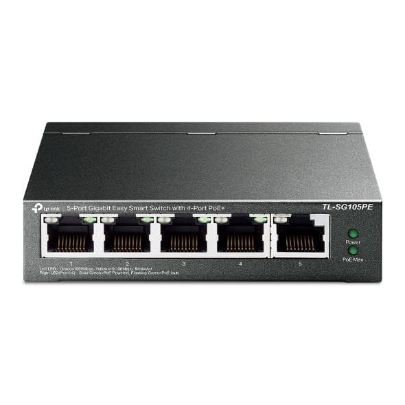 TP-Link TL-SG105PE 5-Port Gigabit PoE+ Easy Smart Switch