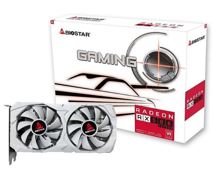 Biostar VA5825RQ82 graafikakaart, Radeon RX 580 8 GB GDDR5, valge