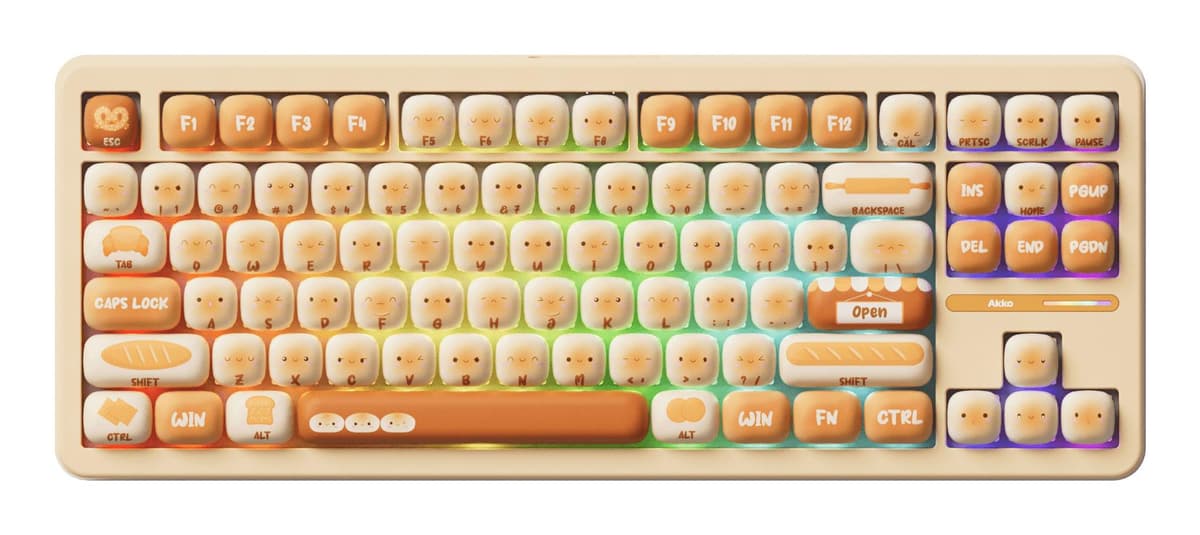 AKKO TAC87 Orange Mechanical Wireless Keyboard Tenkeyless