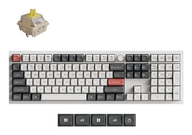 KEYCHRON Q6 ULTRA 8K Juhtmeta Mehaaniline Klaviatuur - Valge