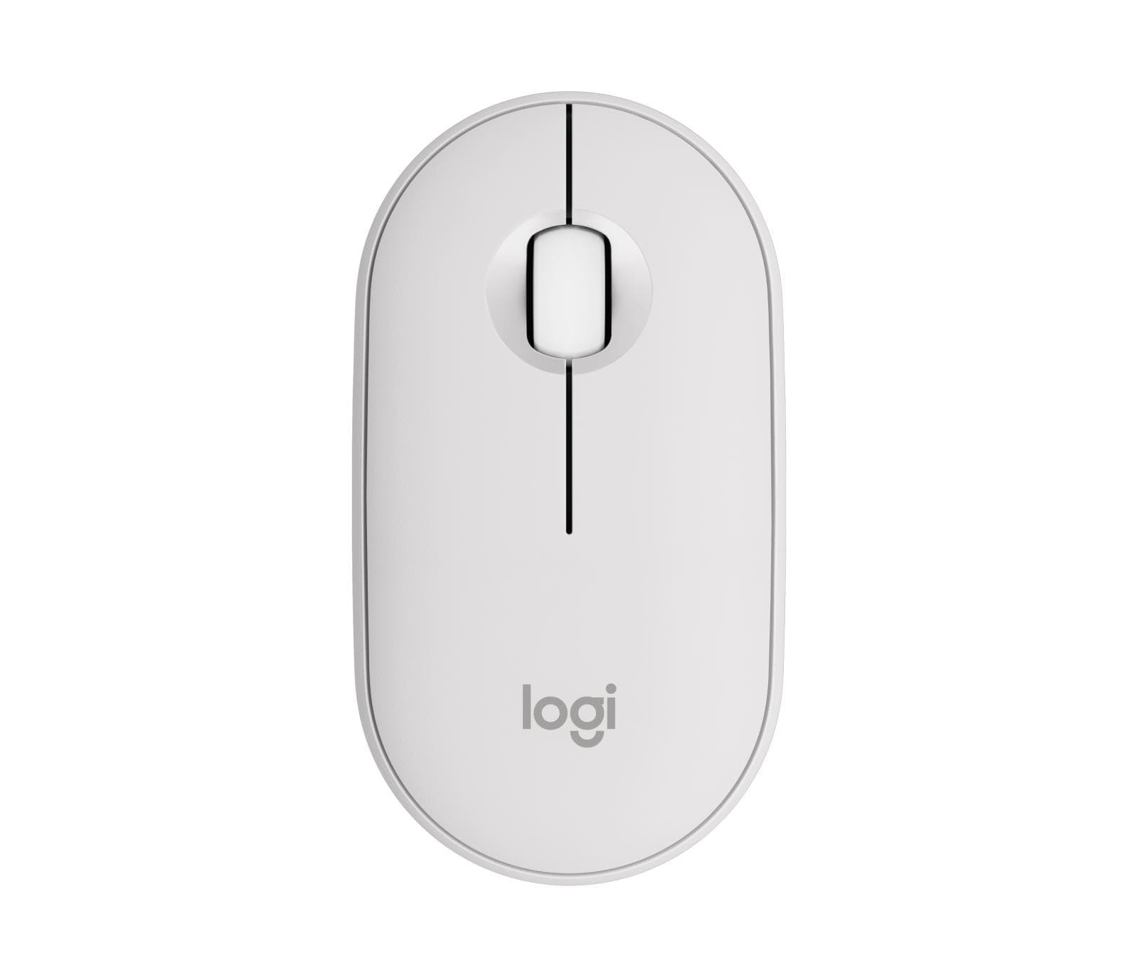 Logitech M350s Pebble juhtmevaba vaikne hiir, valge