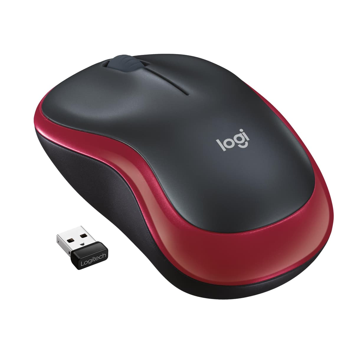 Logitech M185 Wireless Optical Mouse Red