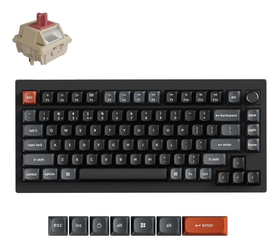 Keychron V1 Ultra Wireless Klaviatuur – Must
