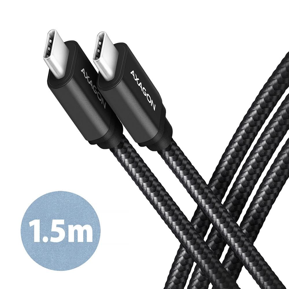 Кабель Axagon BUCM3-CM15AB USB-C – USB-C, 1,5 м, 5 Гбит/с, PD 60 Вт