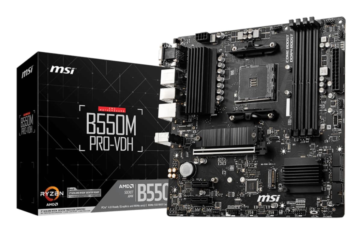 MSI B550M PRO-VDH emaplaat Socket AM4