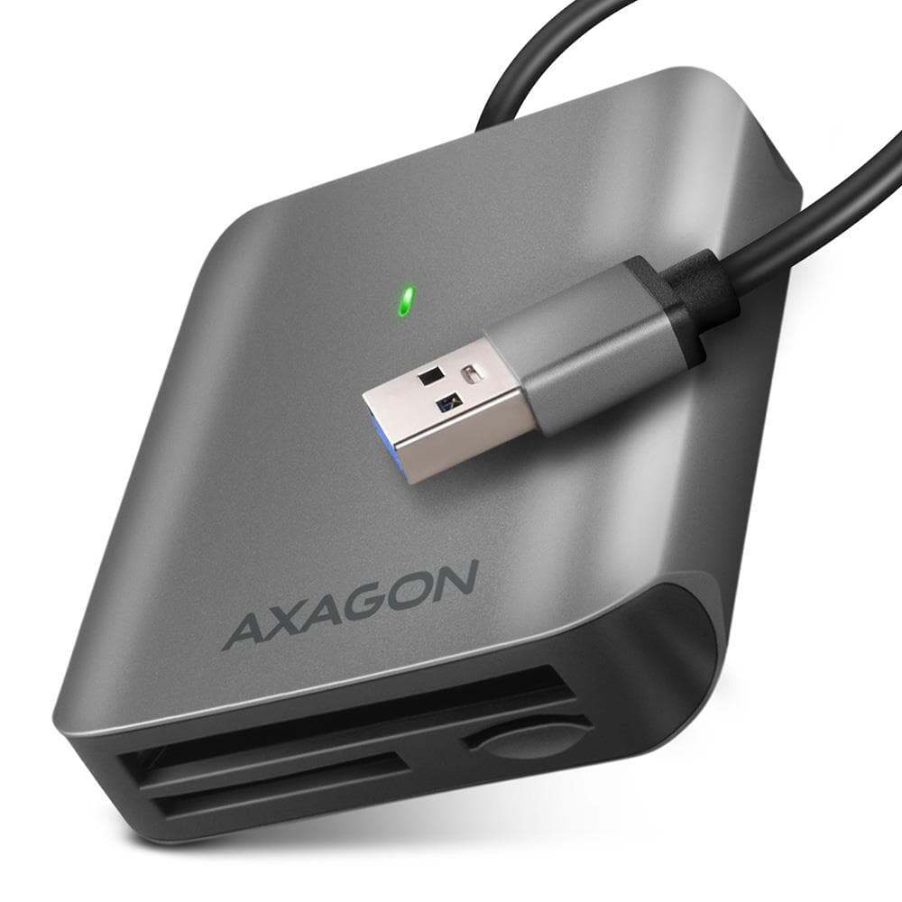 Axagon CRE-S3 USB 3.2 Memory Card Reader 3-Slot Grey