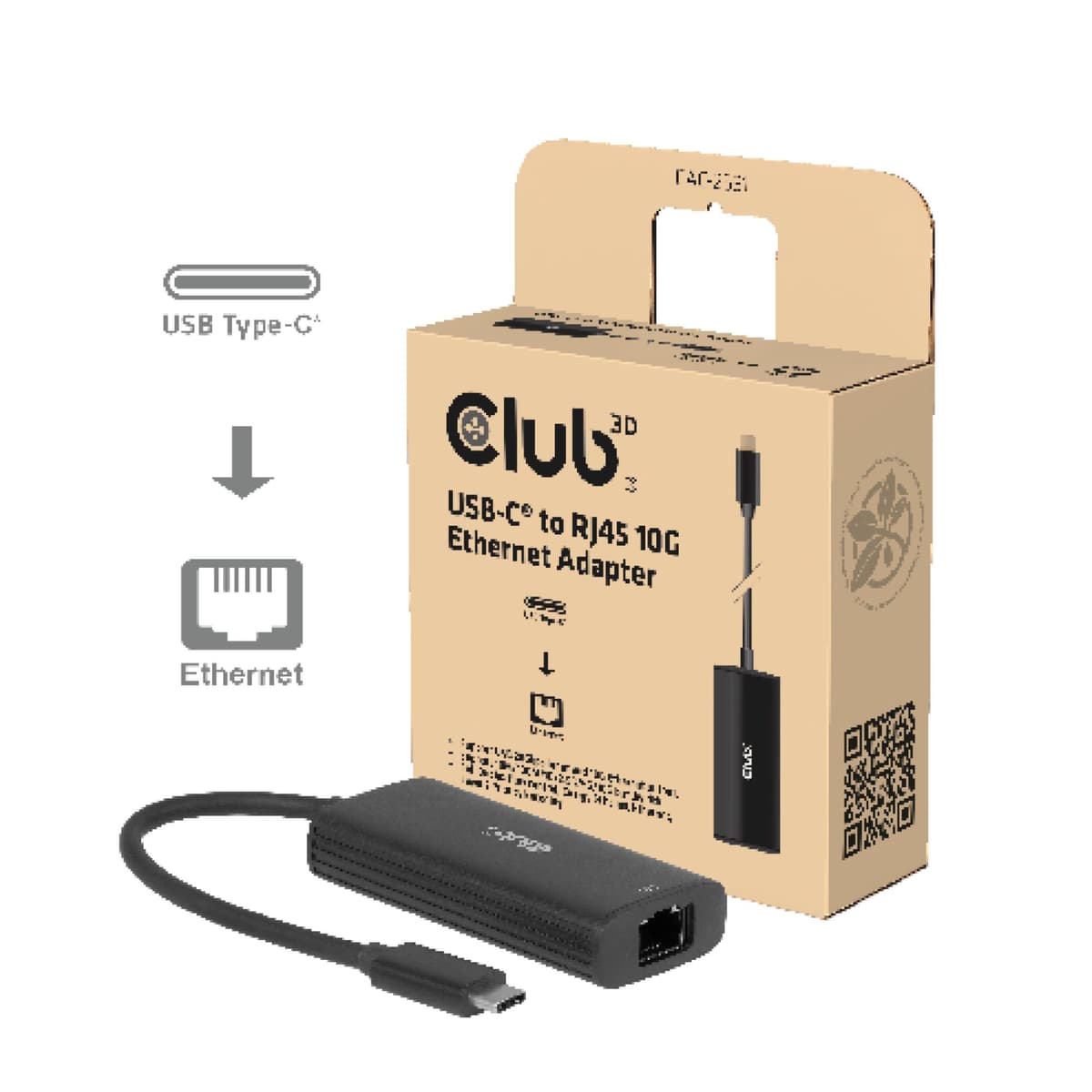 Club3D CAC-2531 USB-C to RJ45 10G adapter