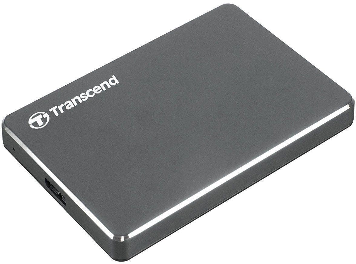 Transcend StoreJet 25C3N 1TB Portable Hard Drive – Iron Grey