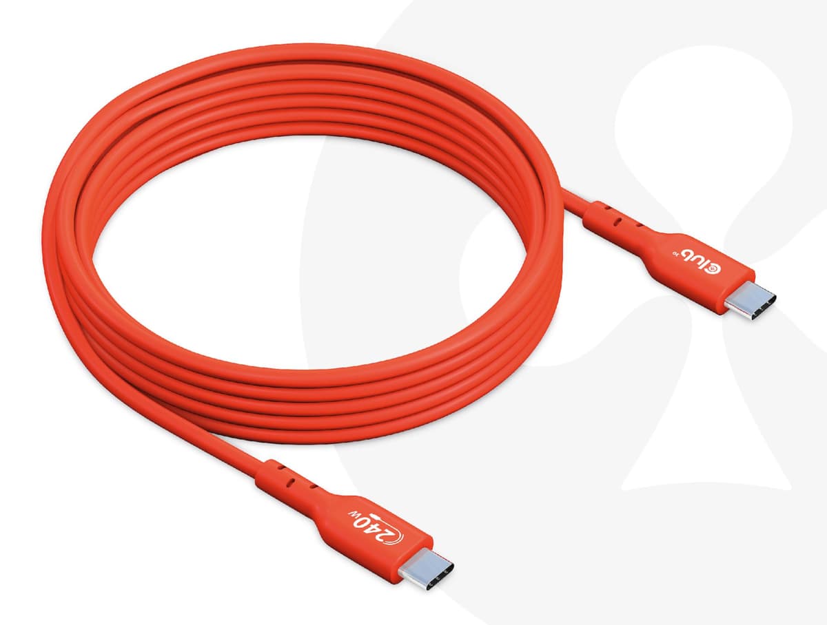 CLUB3D CAC-1573 USB-C to USB-C 2m Cable Red