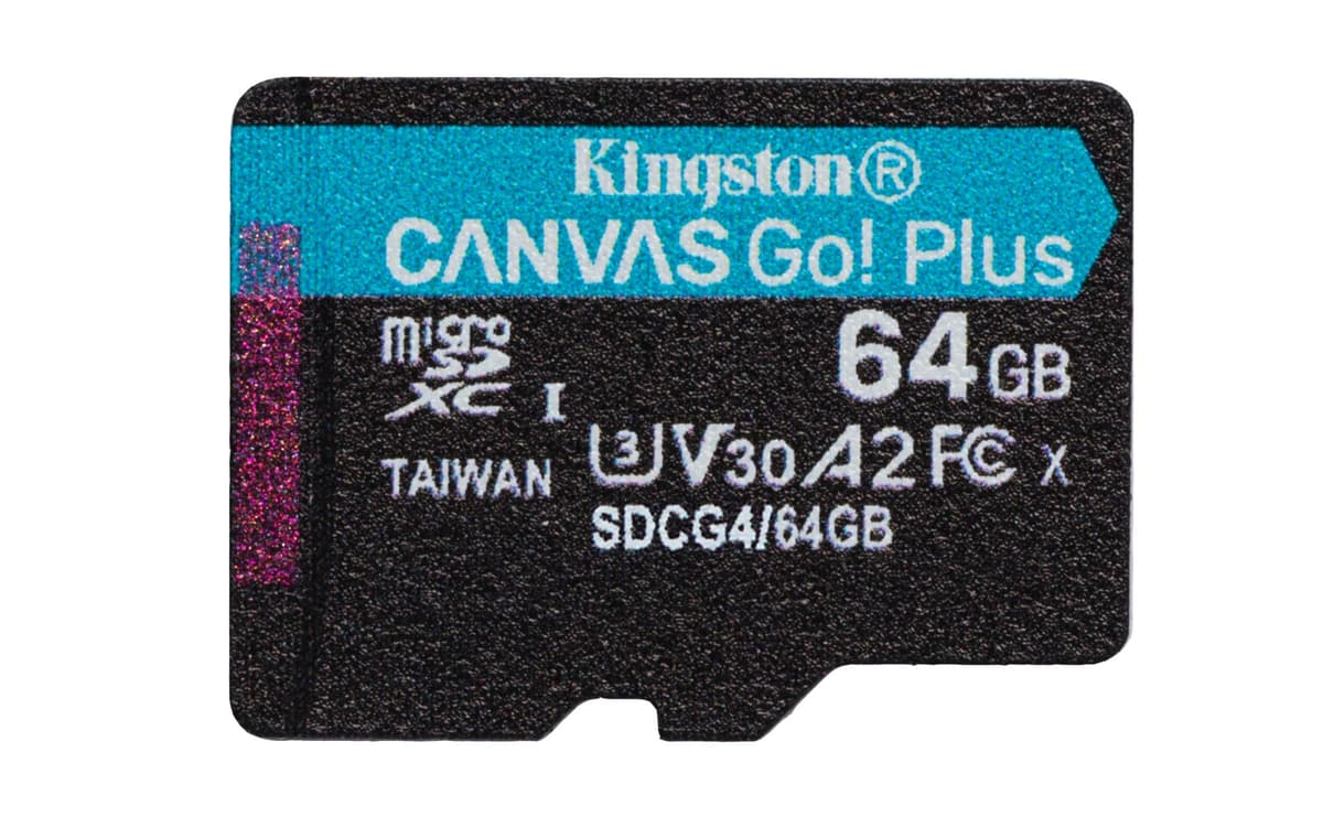 Kingston 64GB microSDXC Memory Card UHS-I U3 V30 200MB/s
