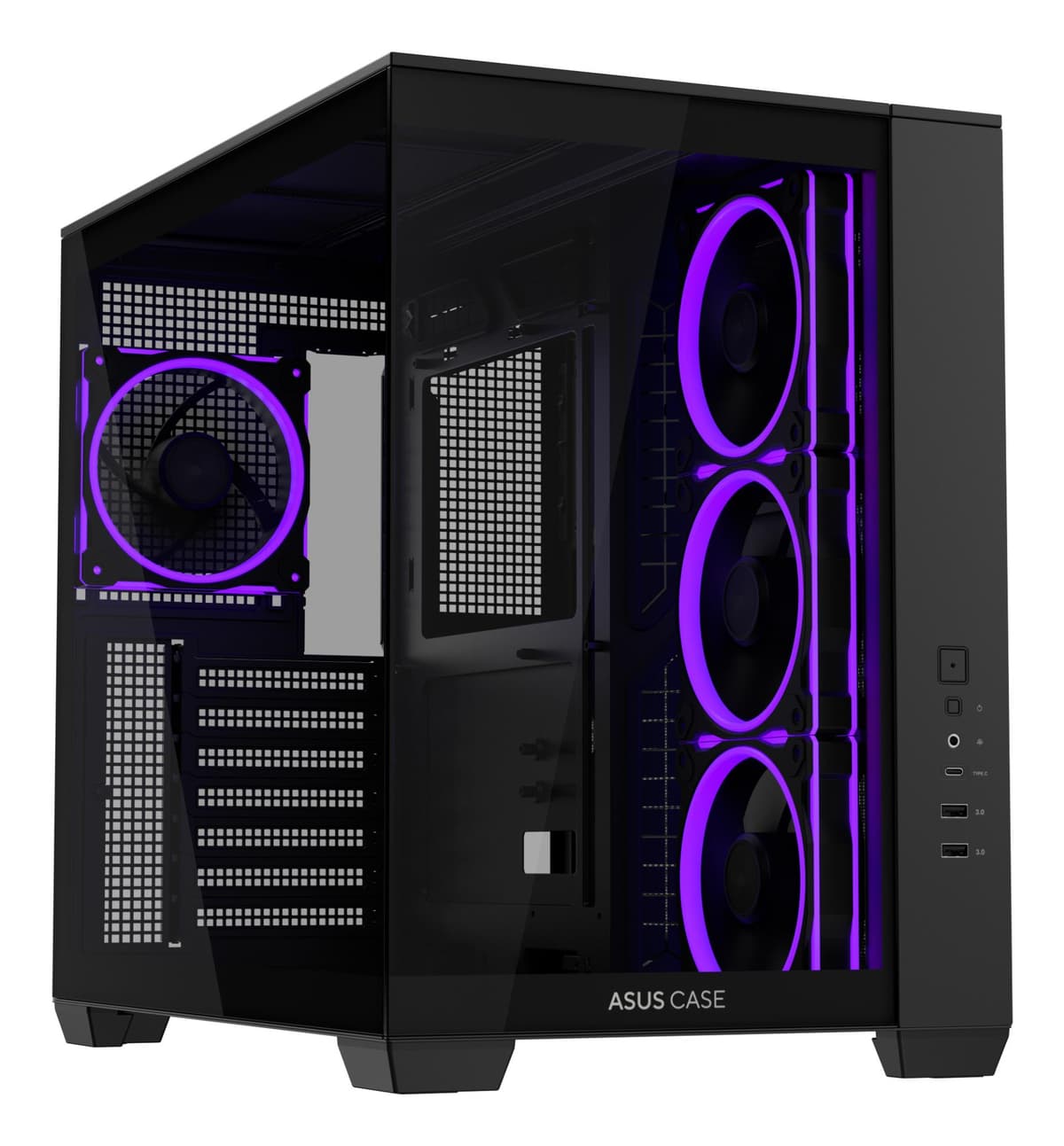 ASUS A32 Plus ATX Mid-Tower PC Case with ARGB Fans – Black
