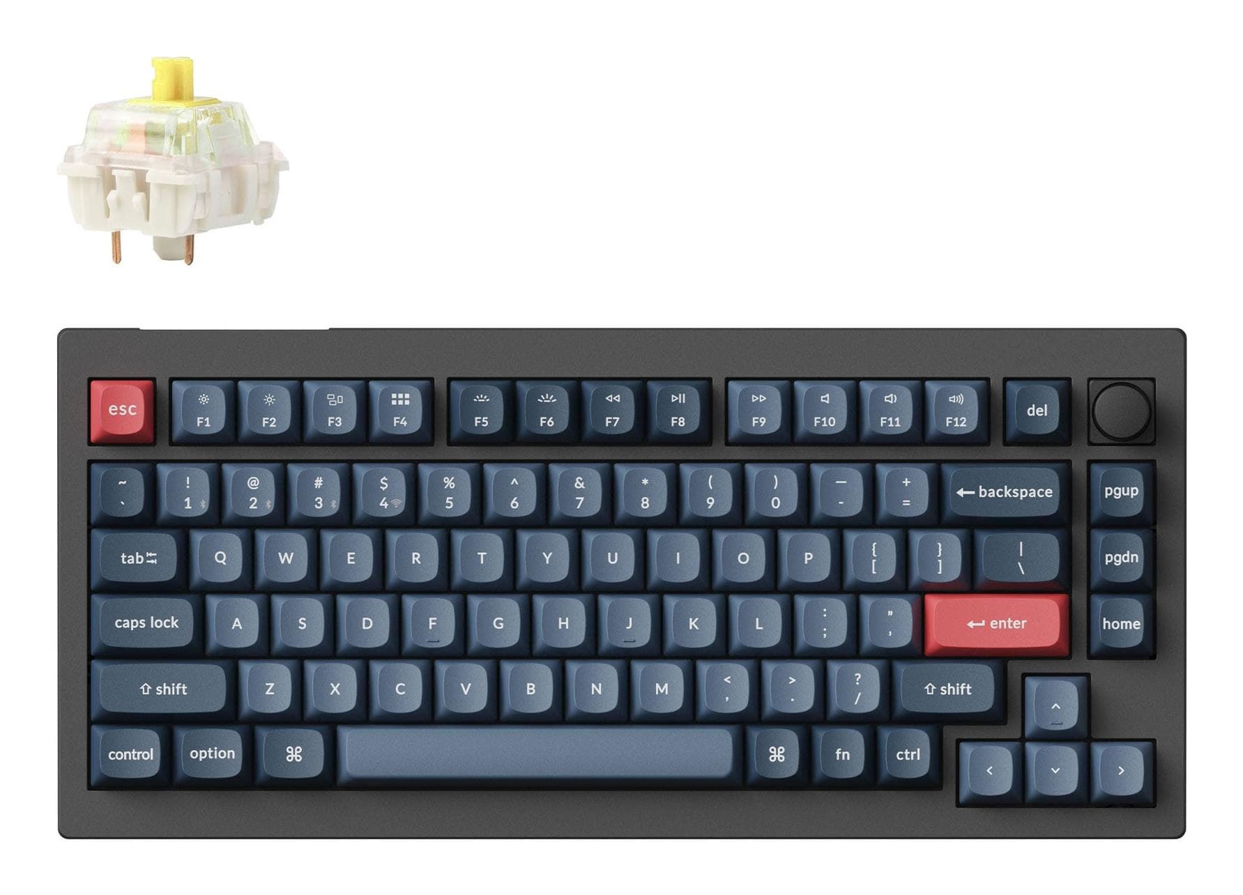 Keychron V1 Max RGB mehaaniline juhtmeta klaviatuur 75%