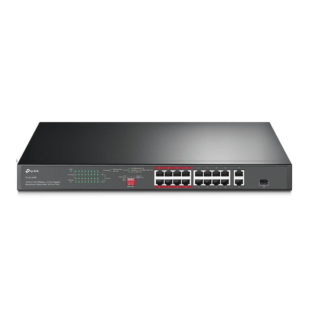 TP-LINK TL-SL1218P 16-Port PoE+ Network Switch