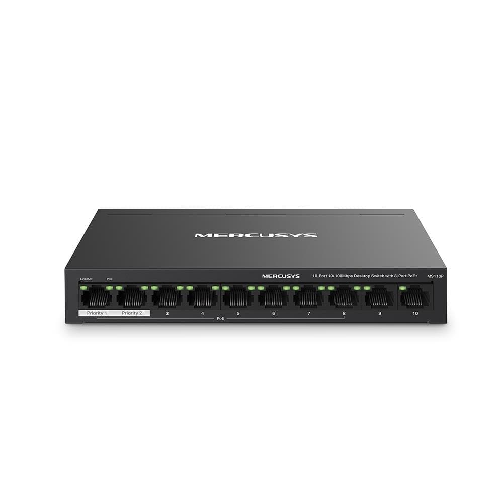 Mercusys MS110P управляемый коммутатор PoE+ 10 портов