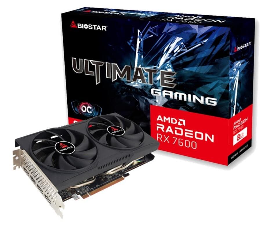 Biostar Radeon RX 7600 8GB GDDR6 videokaart