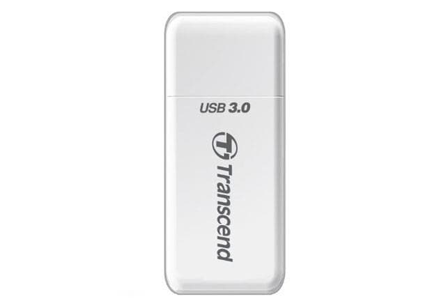 Transcend RDF5 USB 3.0 Card Reader, SD and microSD, White