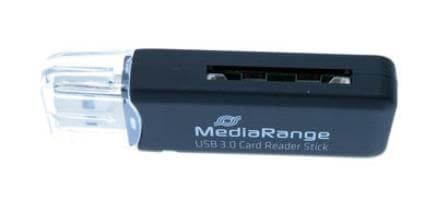 MediaRange MRCS507 USB 3.0 Card Reader for SD Cards, Black