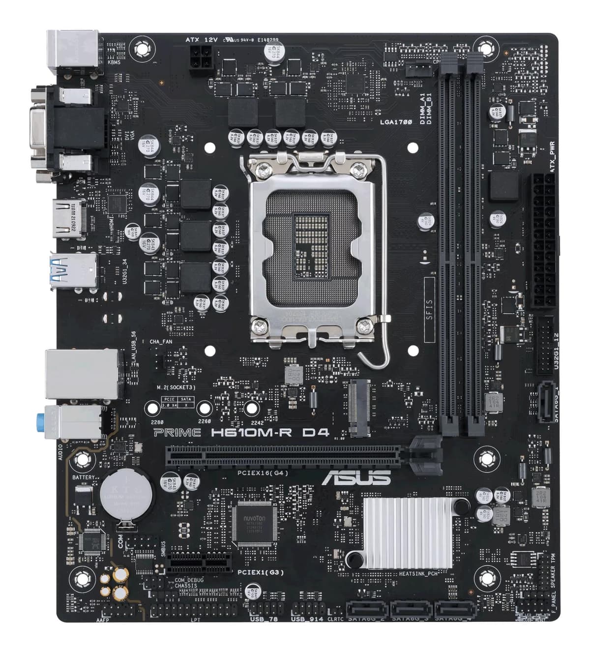 ASUS Prime H610M-RD4-SI Intel LGA1700 micro-ATX emaplaat