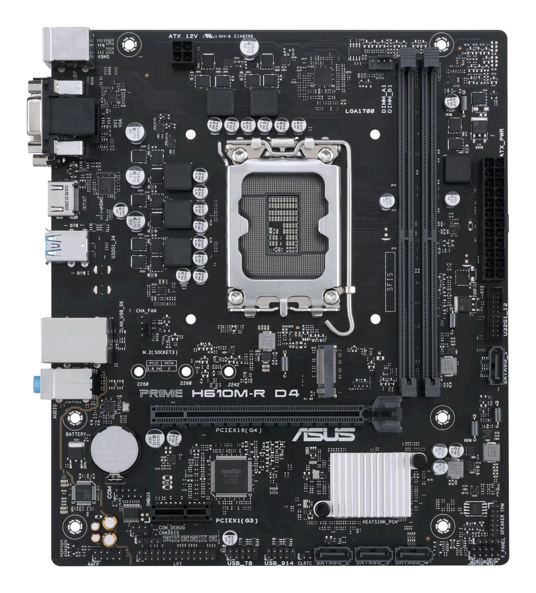 ASUS PRIME H610M-RD4-SI материнская плата Intel LGA1700