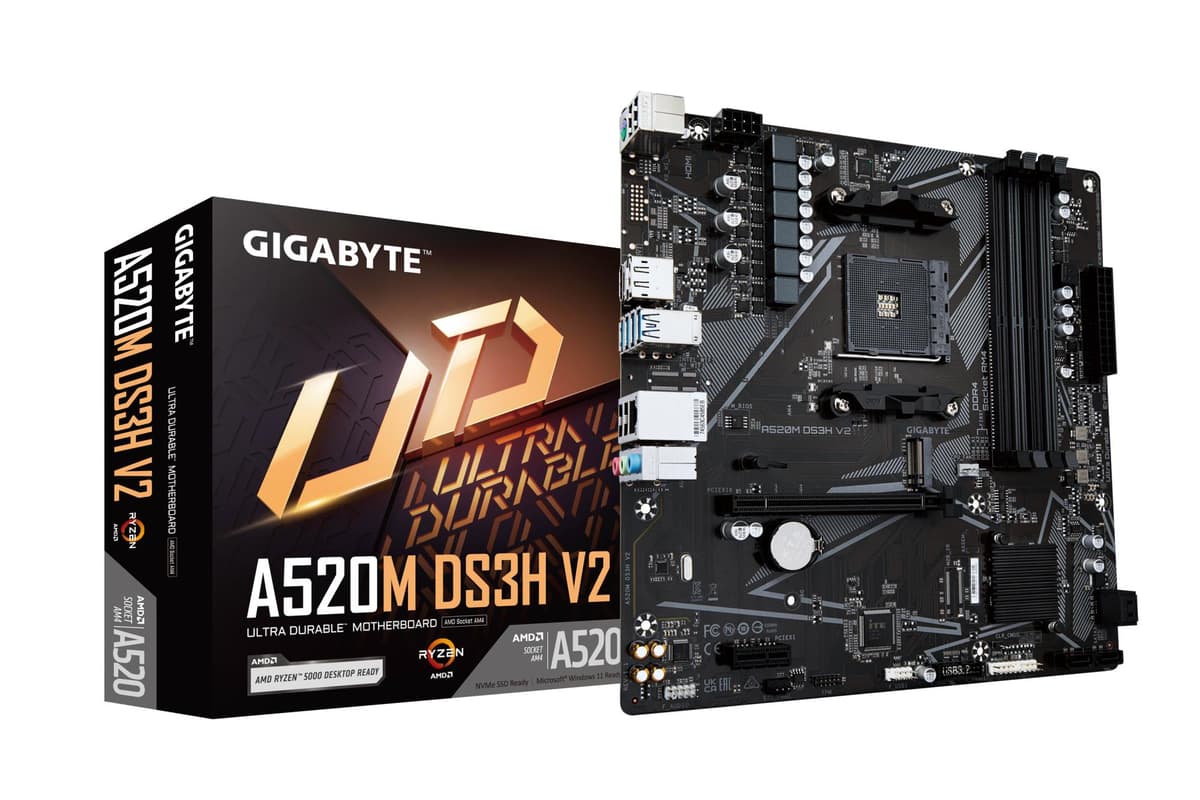 Gigabyte A520M DS3H V2 emaплата AMD AM4 Micro-ATX DDR4