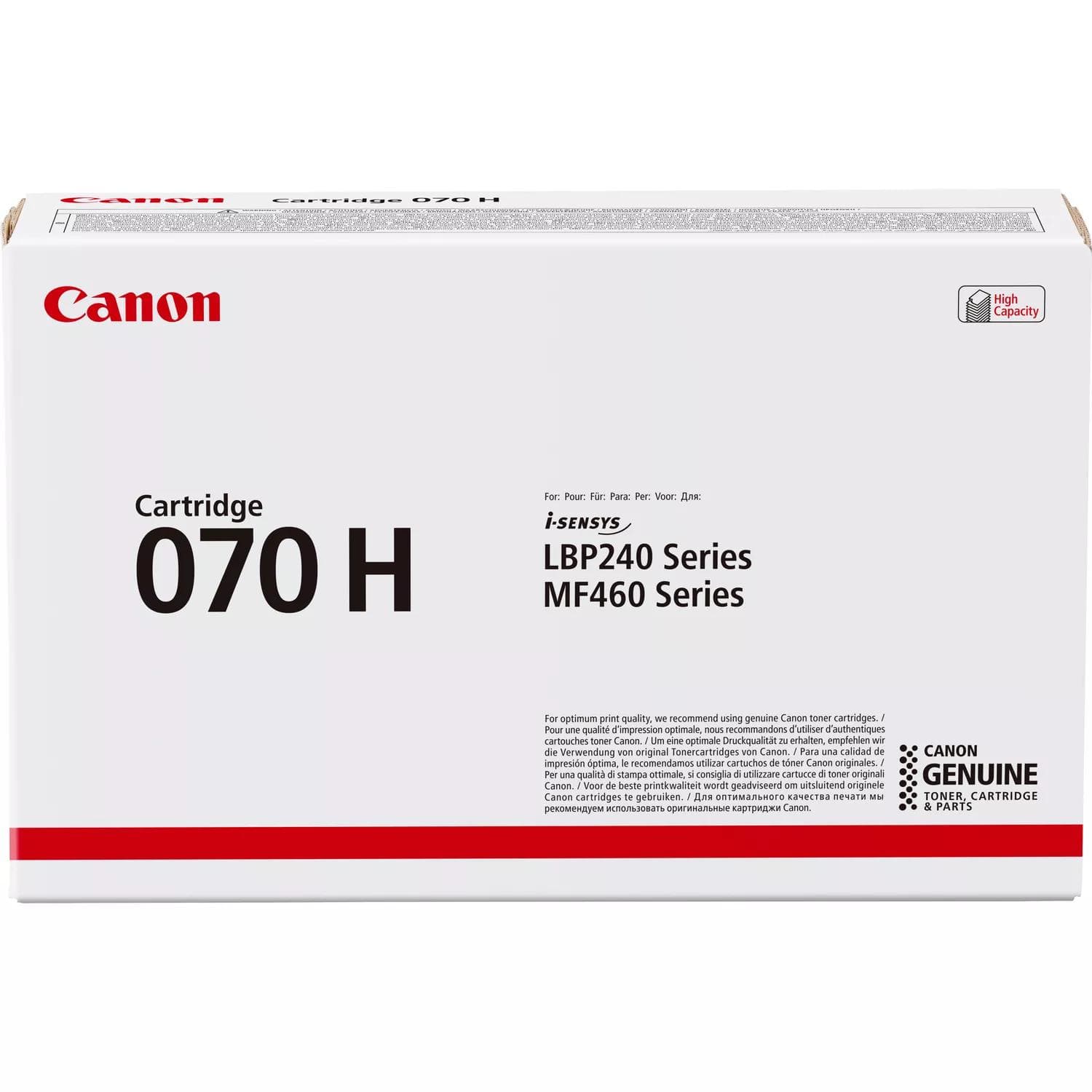 Тонер Canon 070H, чёрный, 10 200 страниц, i-SENSYS MF465dw и LBP246dw