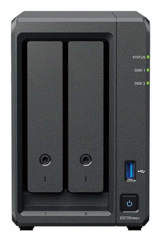 Synology DS725NEO+ 2-kohaline NAS 4GB RAM, ilma kettateta
