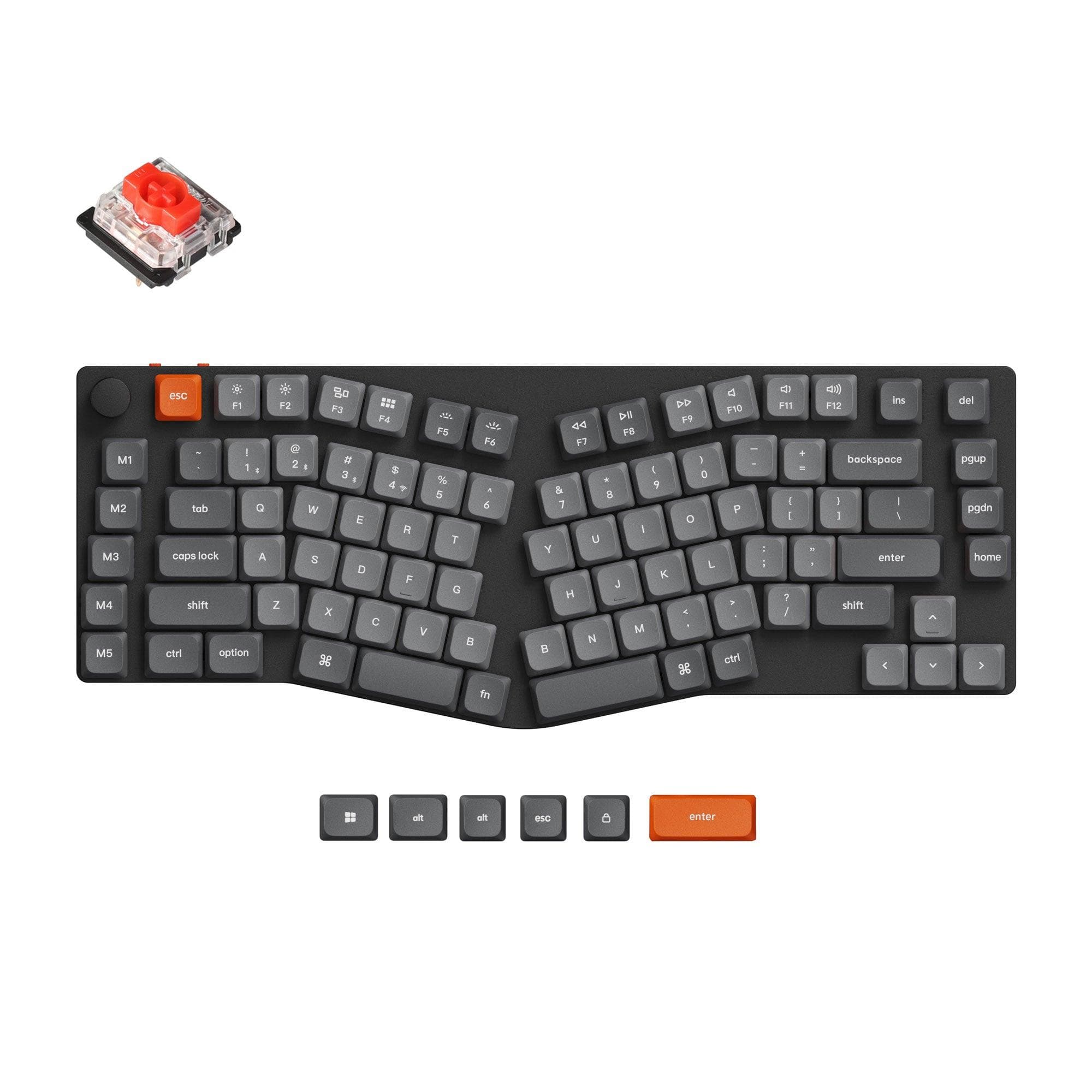 Keychron K15 Max K15M-A1 juhtmevaba mehaaniline klaviatuur 75%, LED