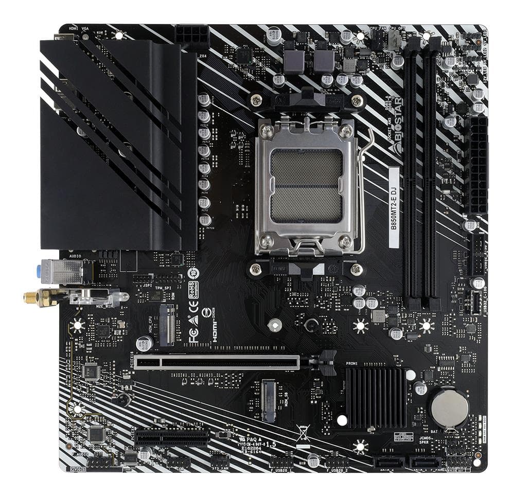 BIOSTAR B850MT2-EDJ AMD B850 AM5 mikro-ATX emaplaat Wi-Fi