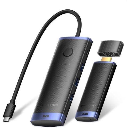 Vention 6in1 USB-C docking station must arvutile