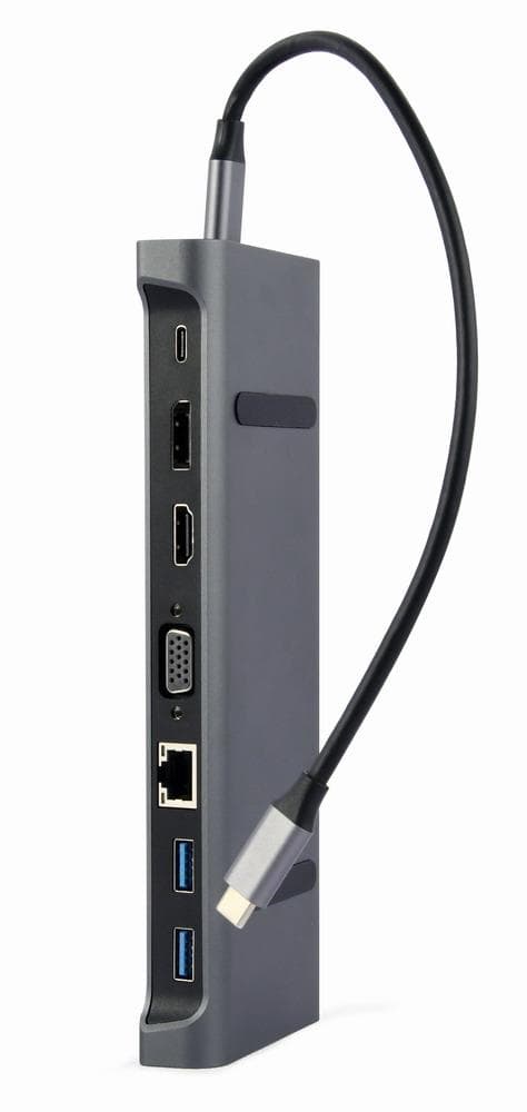 Gembird USB-C dokk 9in1 HDMI/USB3/LAN hall