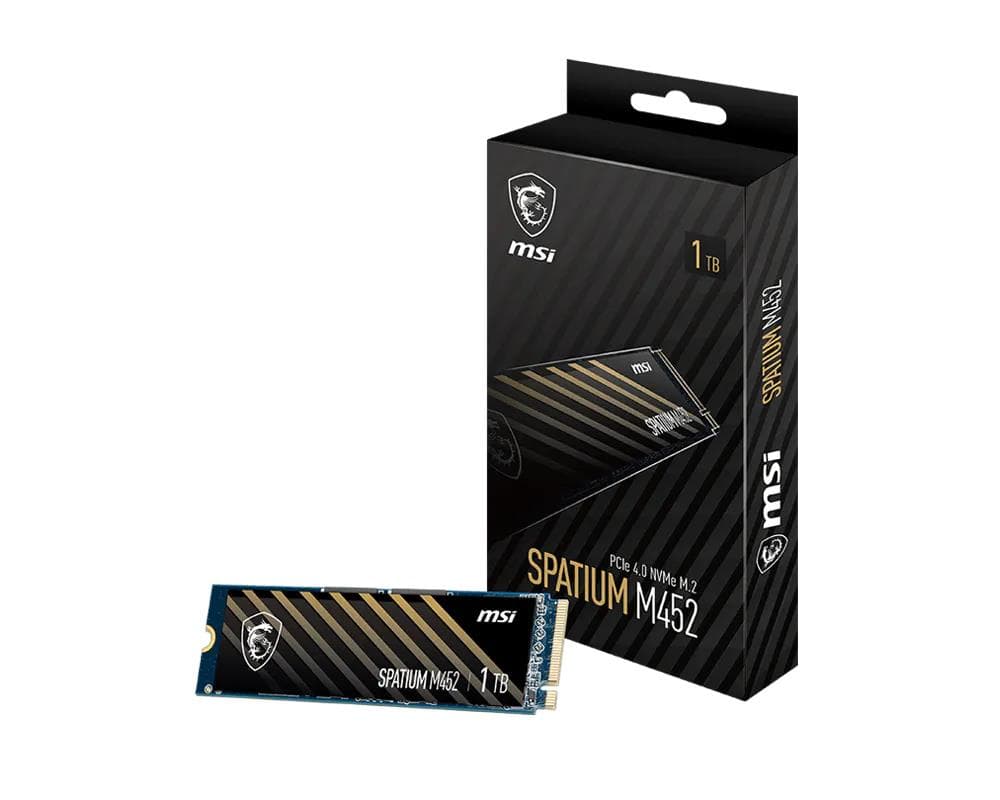 MSI SPATIUM M452 SSD 1 TB, M.2 2280 PCIe 4.0 NVMe, 3600 MB/s