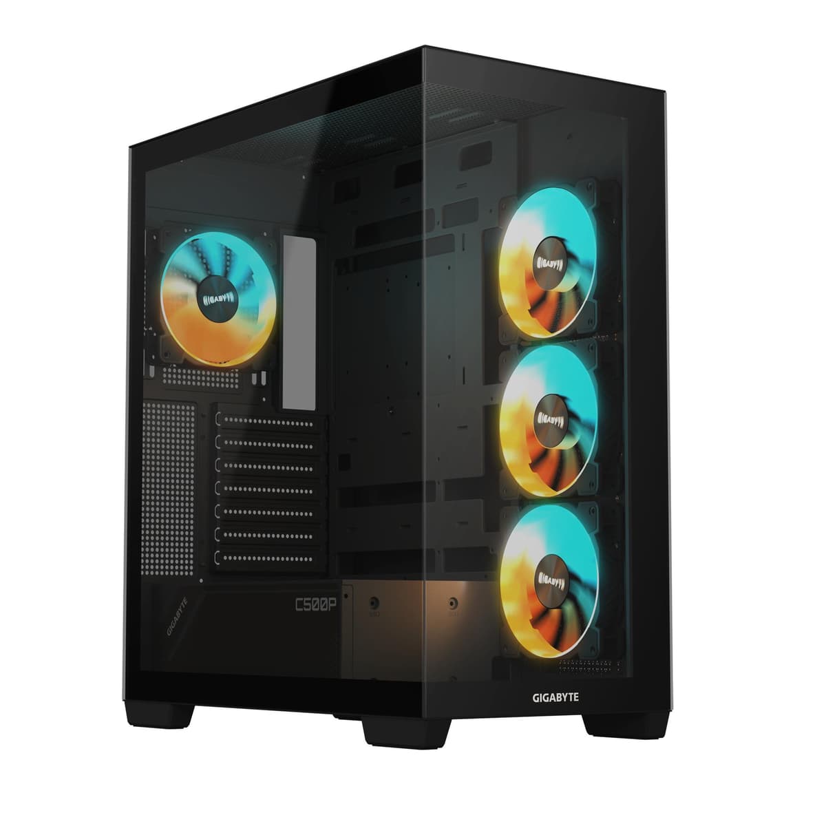 Gigabyte GB-C500P ST Midi Tower arvutikorpus, must, ATX, läbipaistev paneel