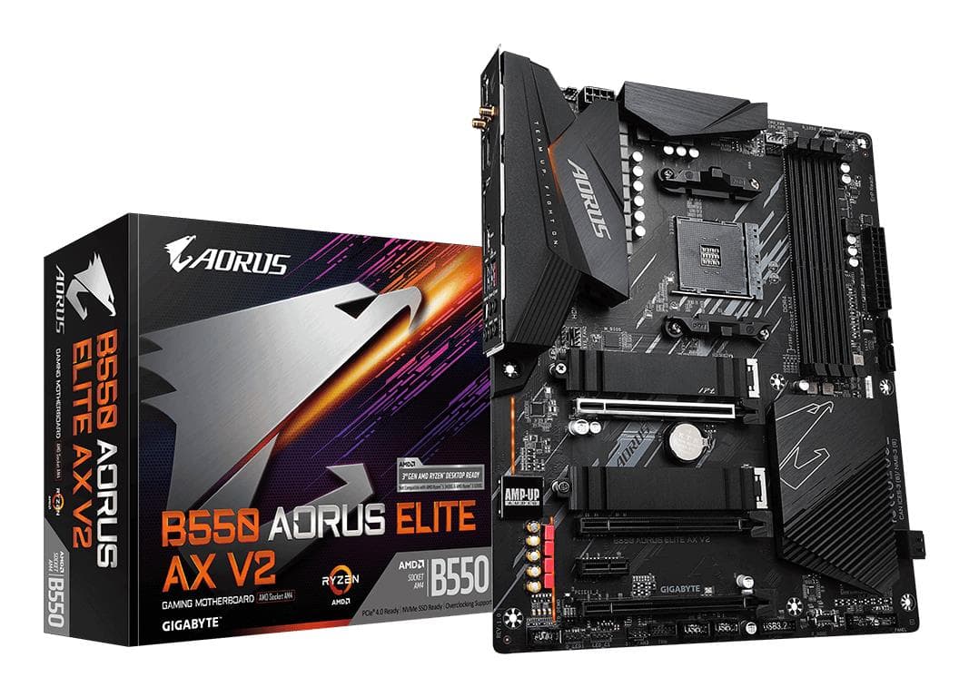 GIGABYTE B550 AORUS ELITE AX V2 ATX AM4 emaplaat