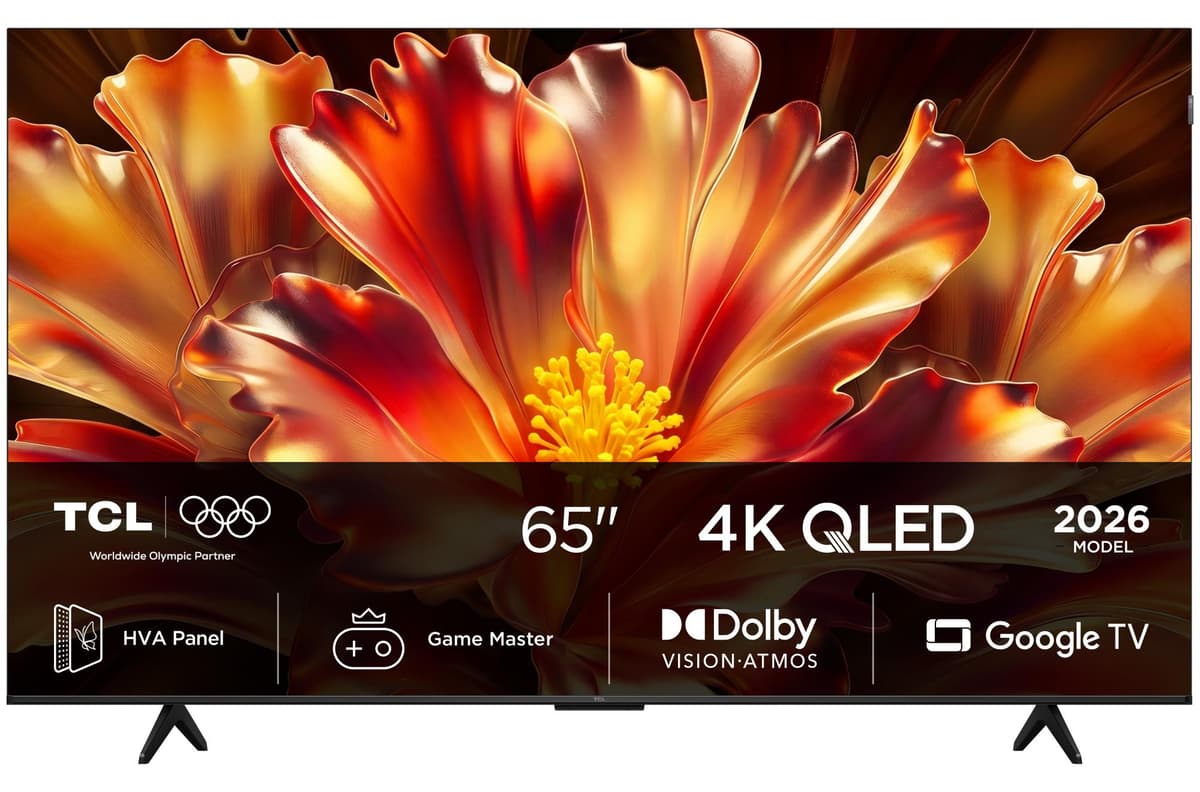 TCL 65QLED780L 65" QLED-teler 4K Ultra HD Google TV, must