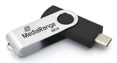 Флешка MediaRange MR1952 32 ГБ USB-C, металлический корпус