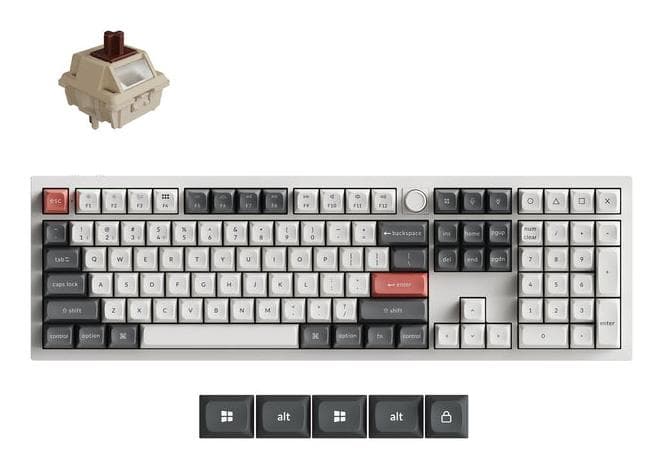 Keychron Q6 Ultra 8K juhtmeta mehaaniline klaviatuur, valge