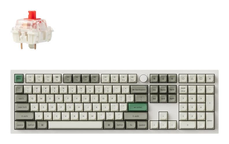 Keychron Q6 Max RGB Juhtmega/Juhtmeta Klaviatuur - Valge