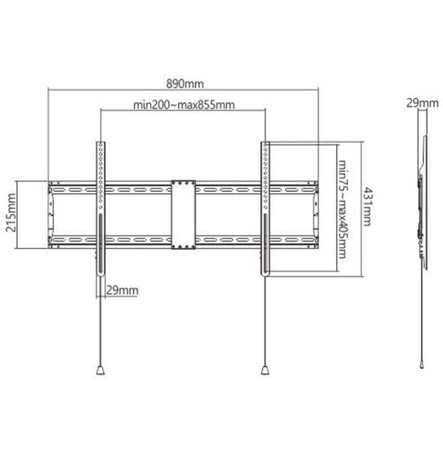 Gembird WM-90F-01 TV wall mount 43-90 inch