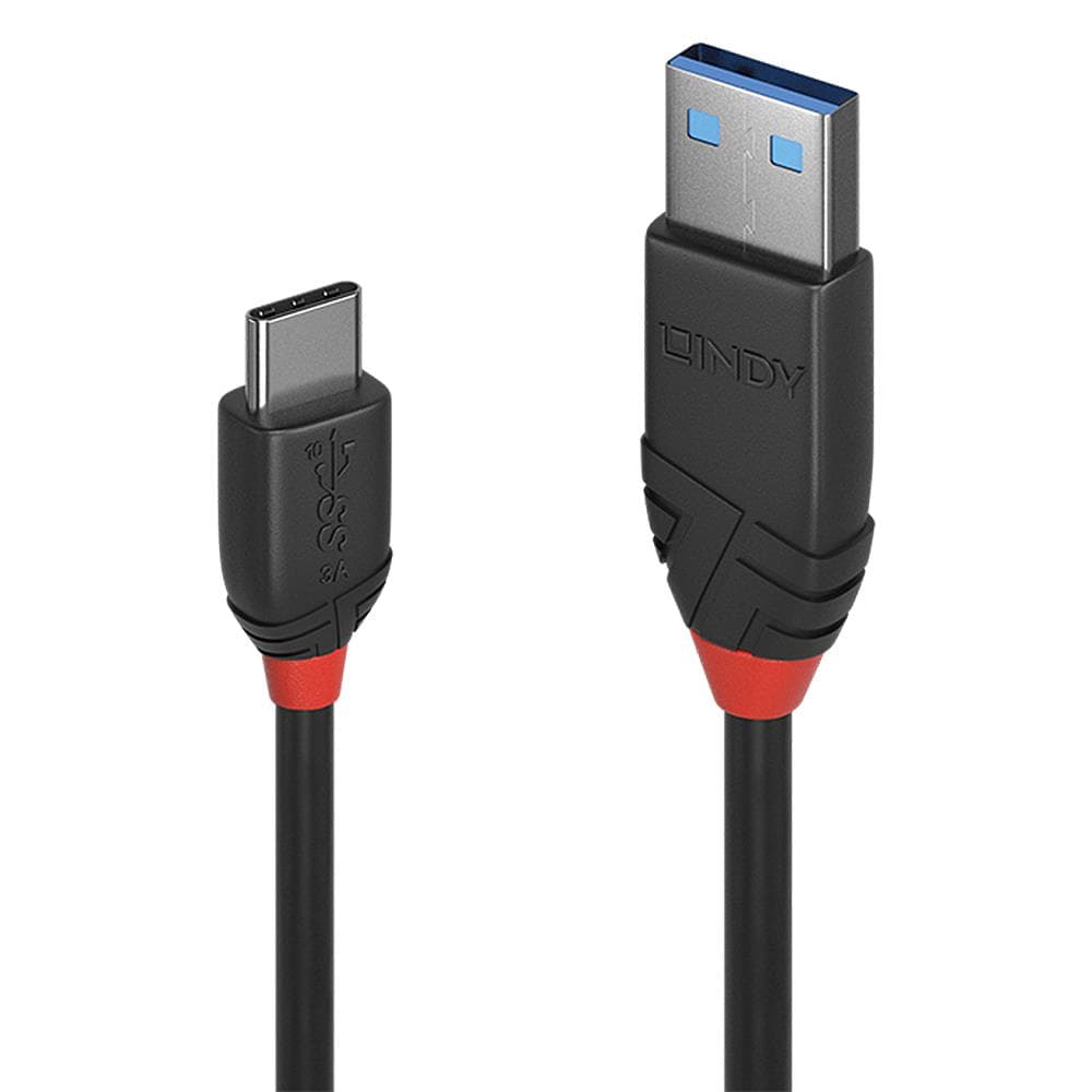 Кабель USB 3.2 A-C 1.5м чёрный LINDY 36917