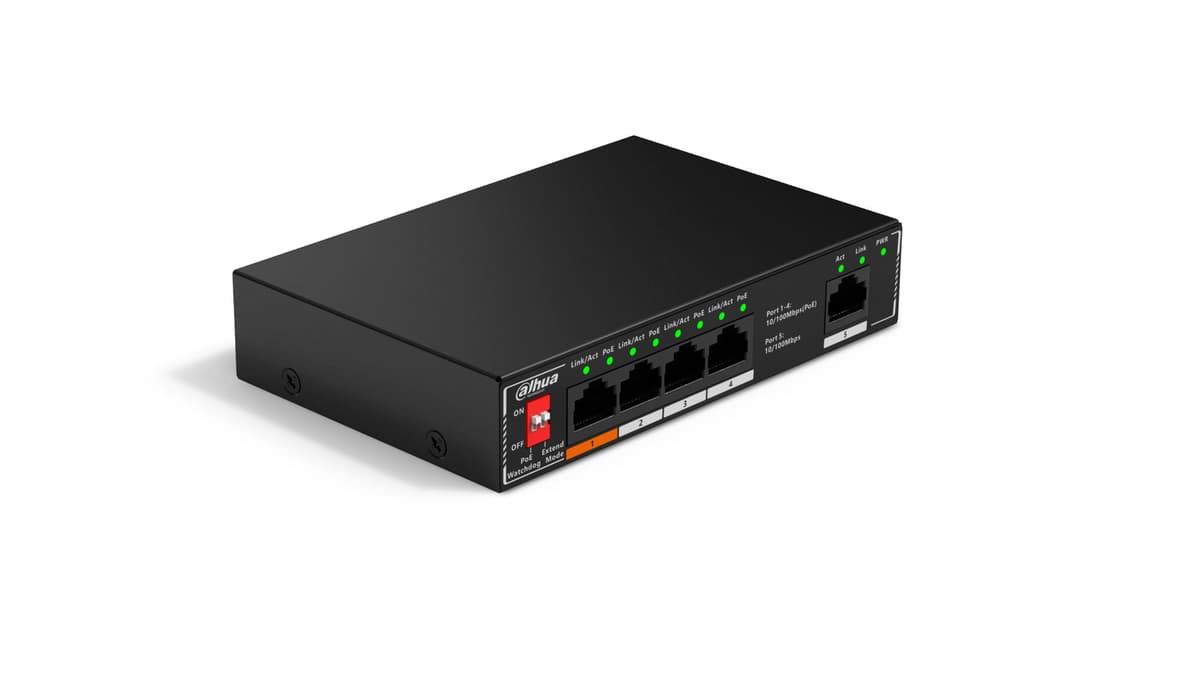 Dahua SF1005P неуправляемый коммутатор 5 портов PoE 60 Вт
