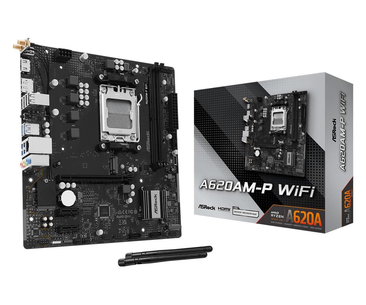 ASRock A620AM-PWIFI AMD Socket AM5 Micro ATX Motherboard